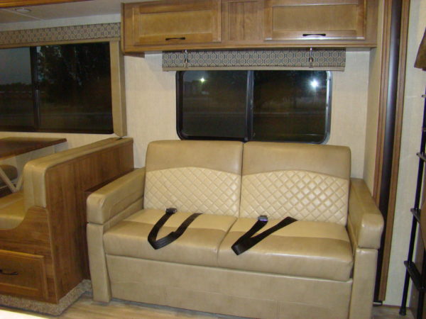 2020 32’ class c rv interior sofa area